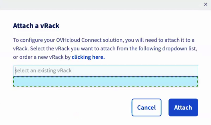 Attach a vRack