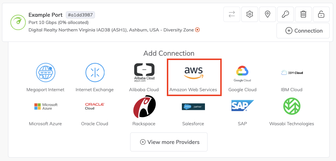 Add AWS connection