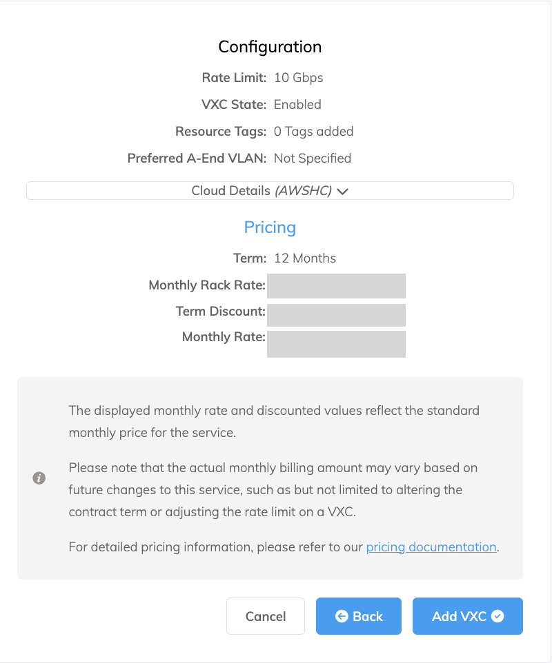 Connection detail summary