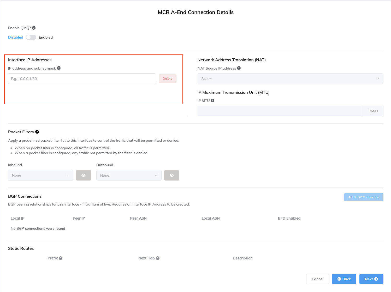 MCR to AWS Interface
