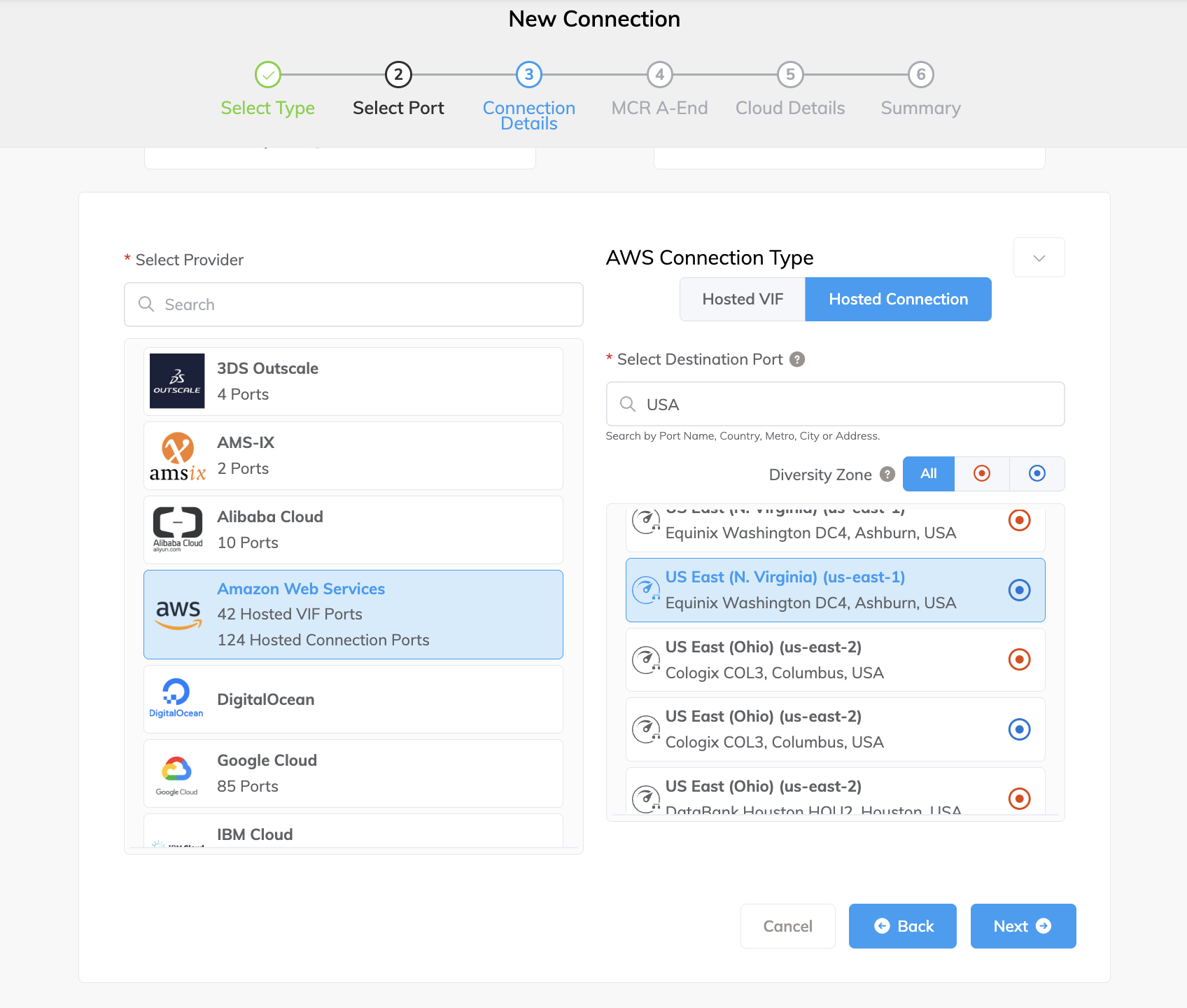 MCR to AWS Connection