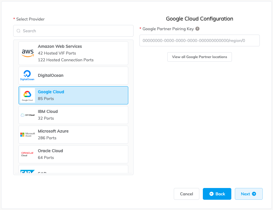 Google as the provider