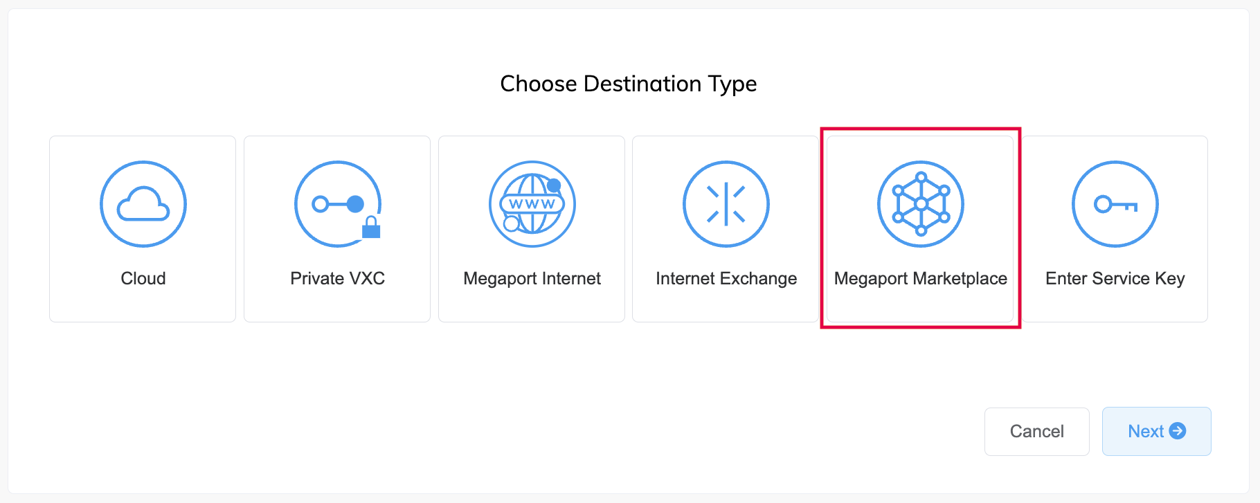 Add Megaport Marketplace Connection