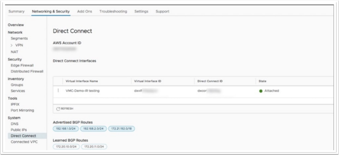 VeloCloud Cloud on AWS BGP routes
