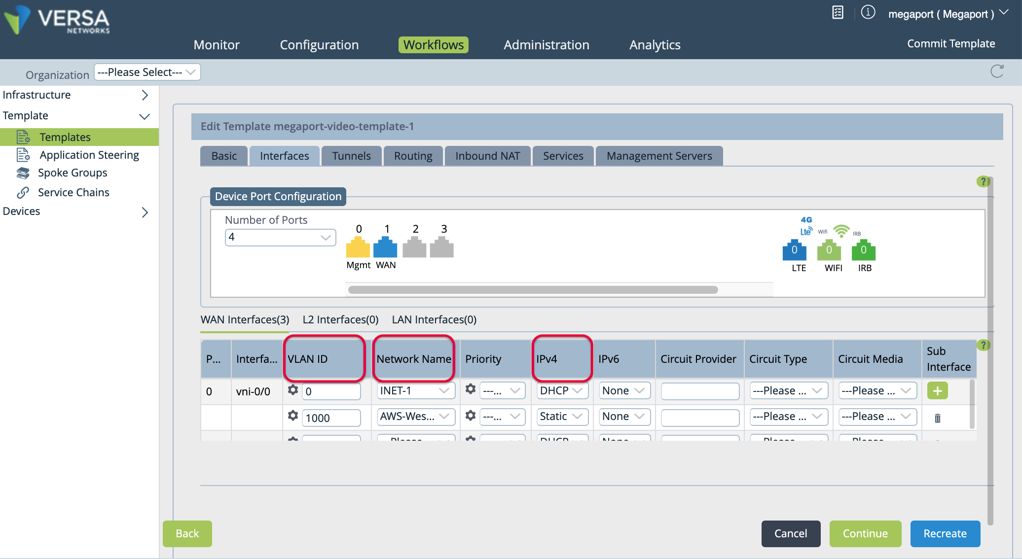 Subinterface details