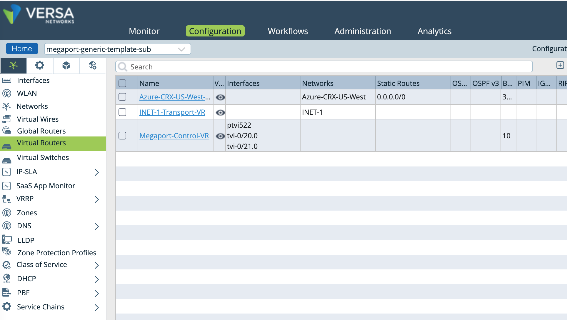 Director virtual router