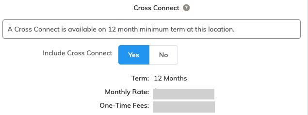 Cross Connect fees