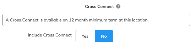 Add a Cross Connect