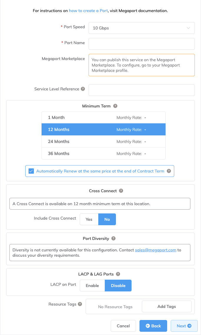Port-Details erstellen