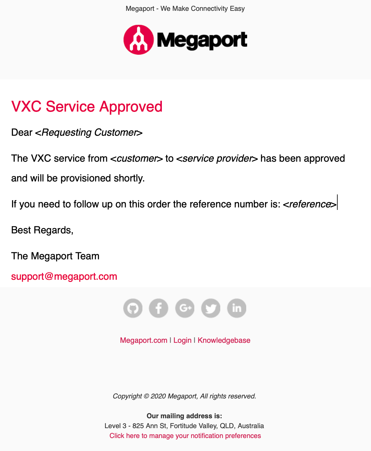 Service provider response