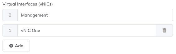 Add name for vNIC