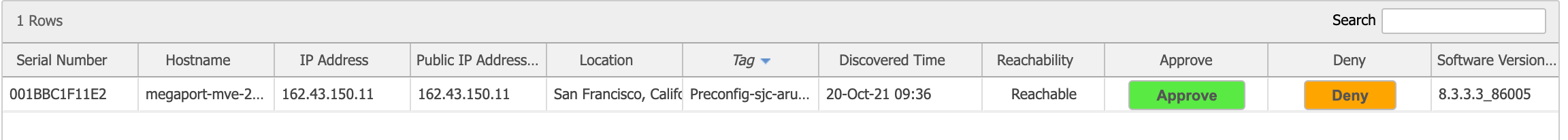 Discovered appliances