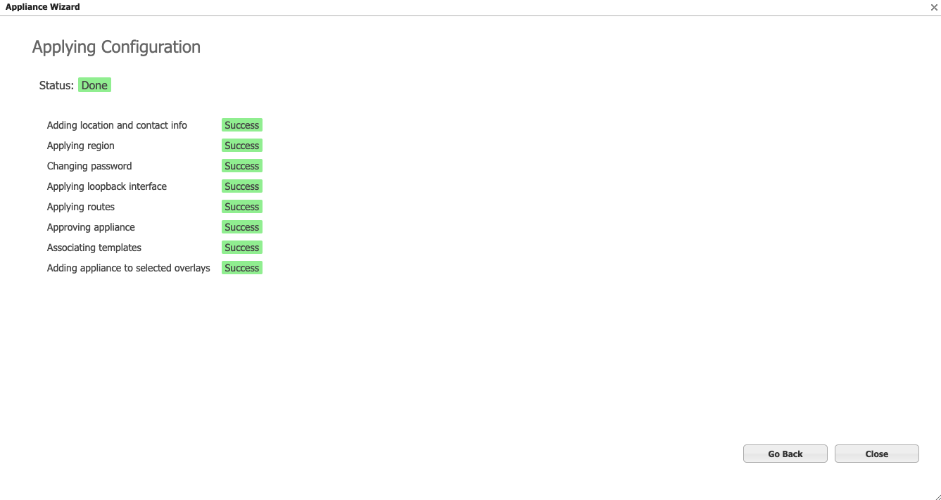 Applying configuration
