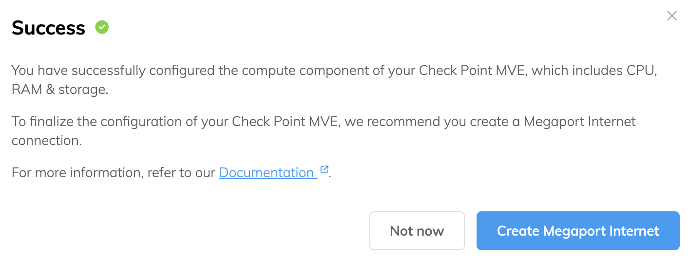 Create Megaport Internet connection