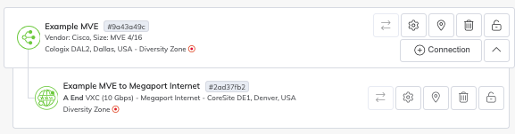 MVE and Megaport Internet connection in the Megaport Portal