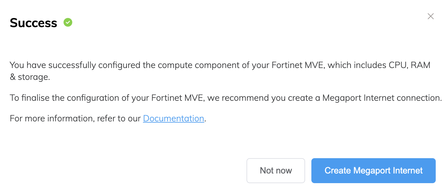 Create Megaport Internet connection