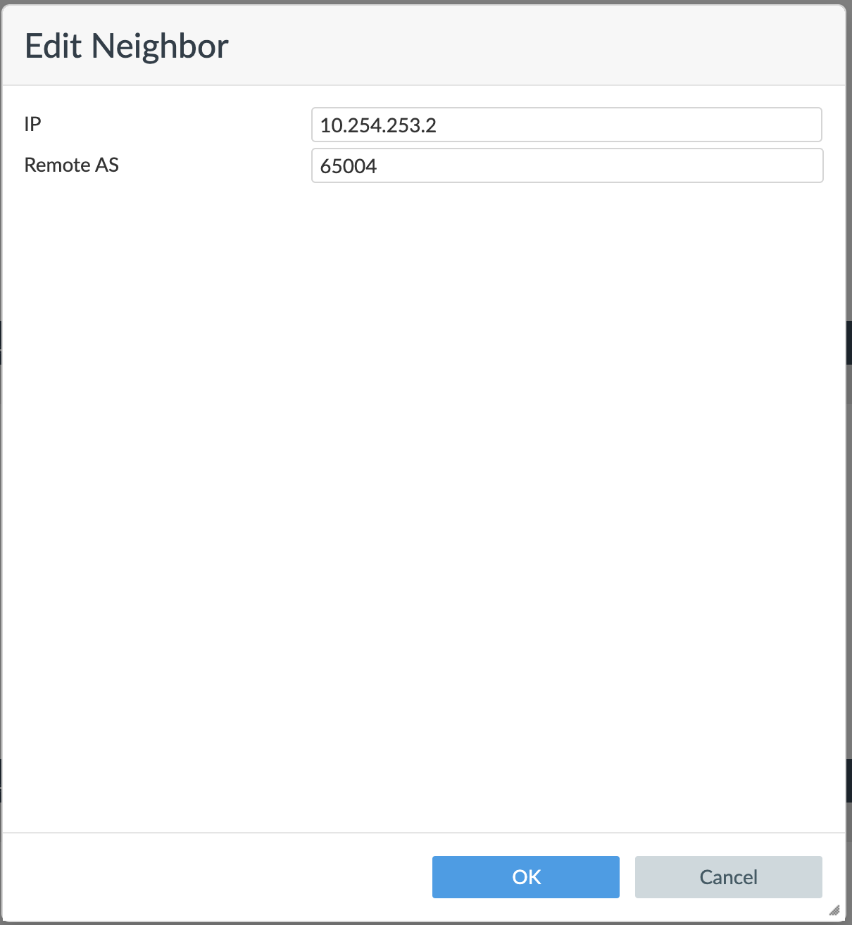 BGP neighbor in FortiManager