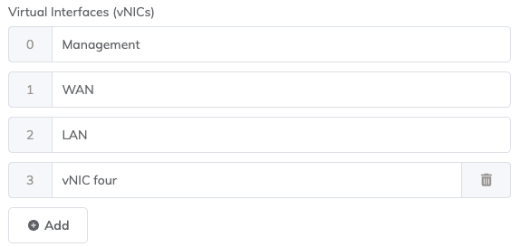 Add name for vNIC