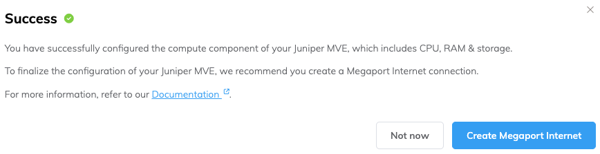 Create Megaport Internet connection