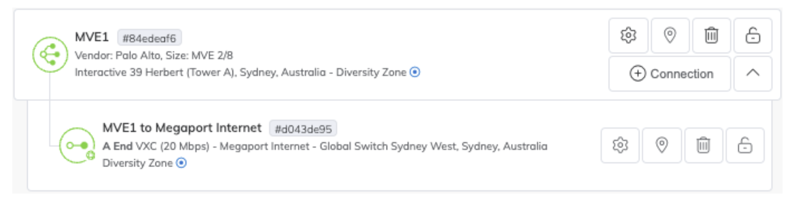 Palo Alto Networks MVE in the Megaport Portal