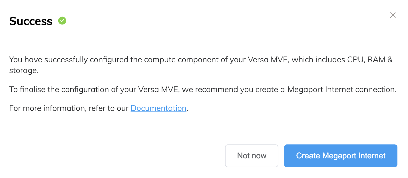 Create Megaport Internet connection