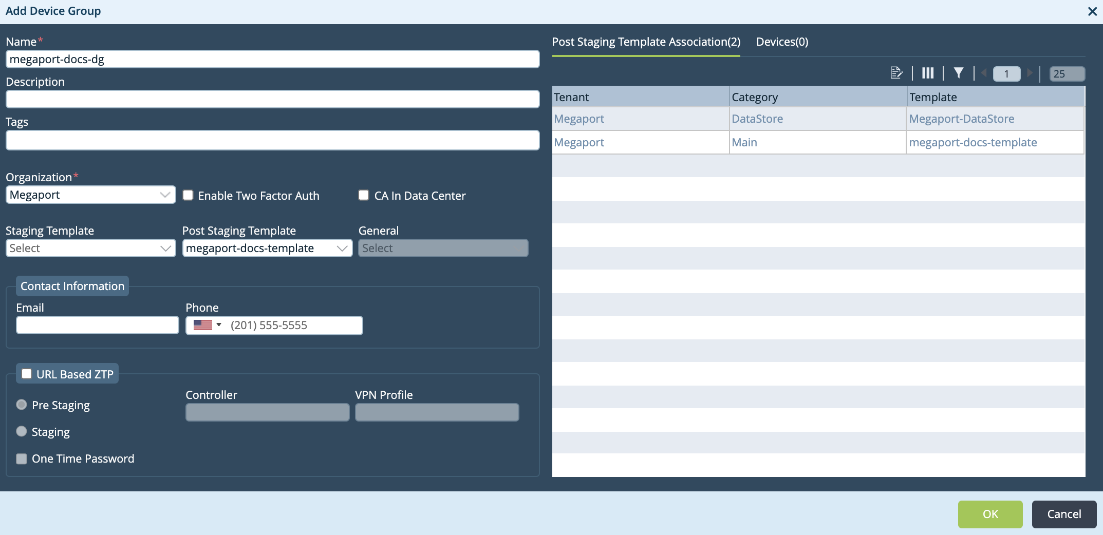 Director: Add New Device Group