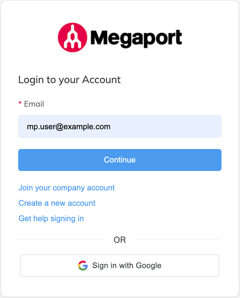 Log in with temporary password