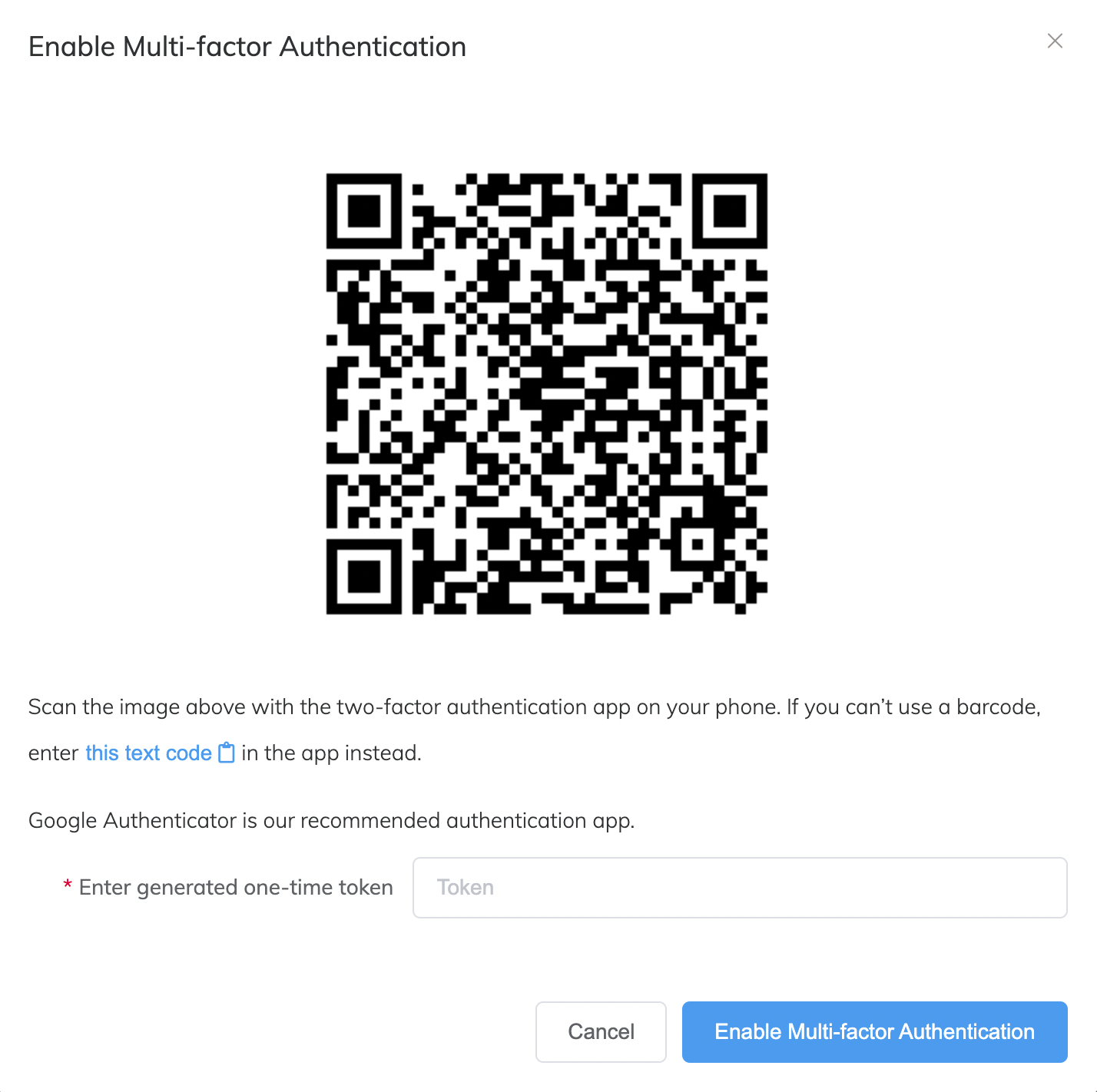 Multi-factor authentication