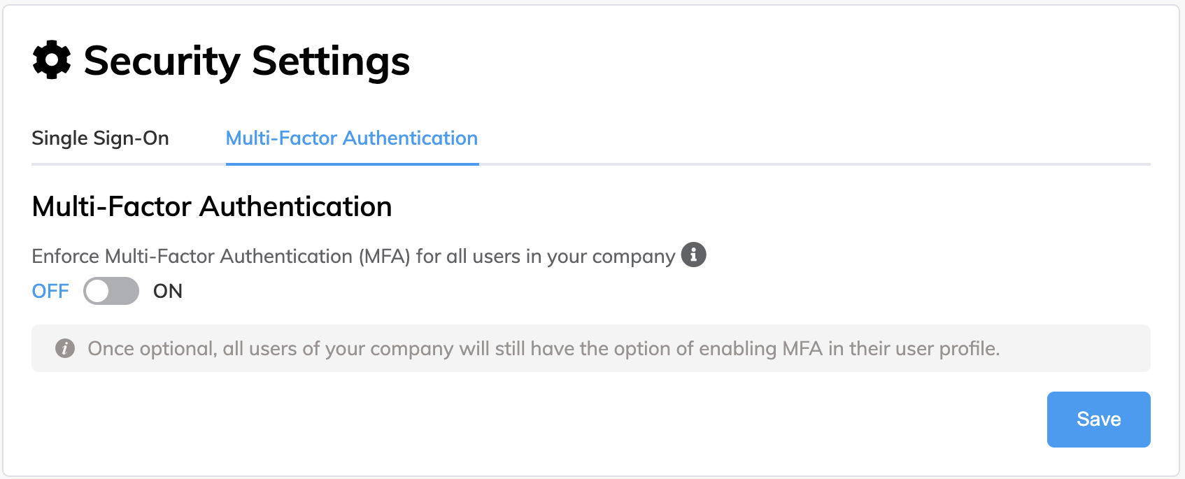 Global Multi-factor Authentication Set to OFF