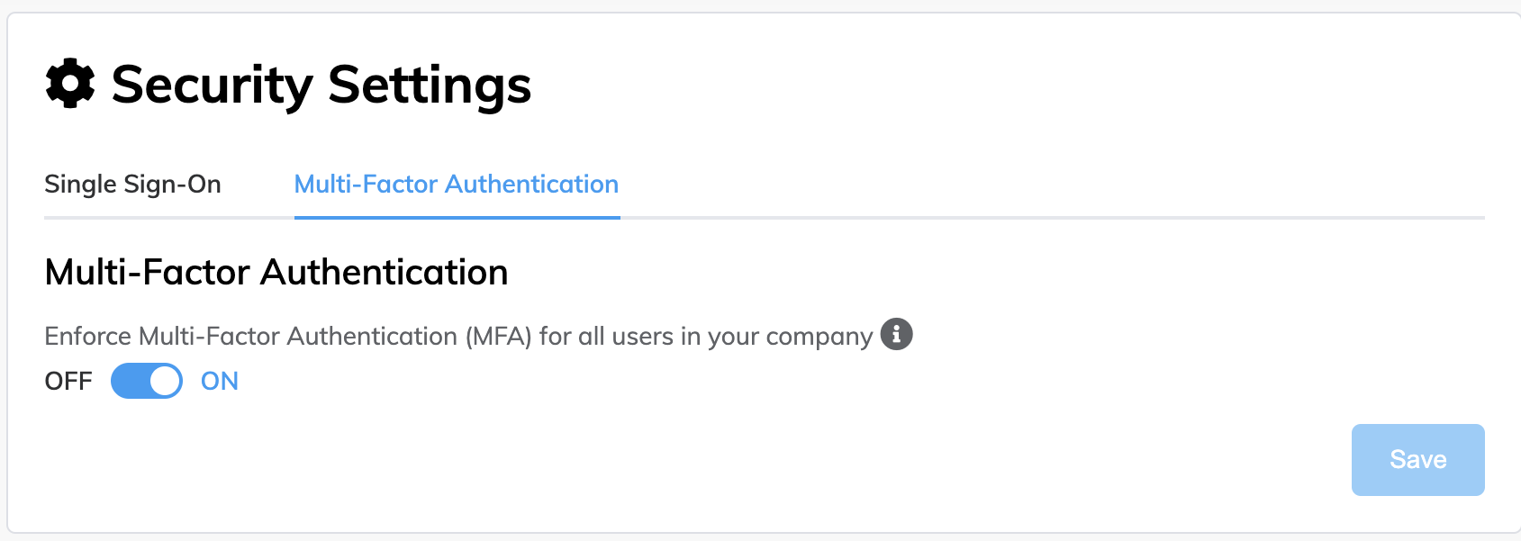 Global Multi-factor Authentication Setting