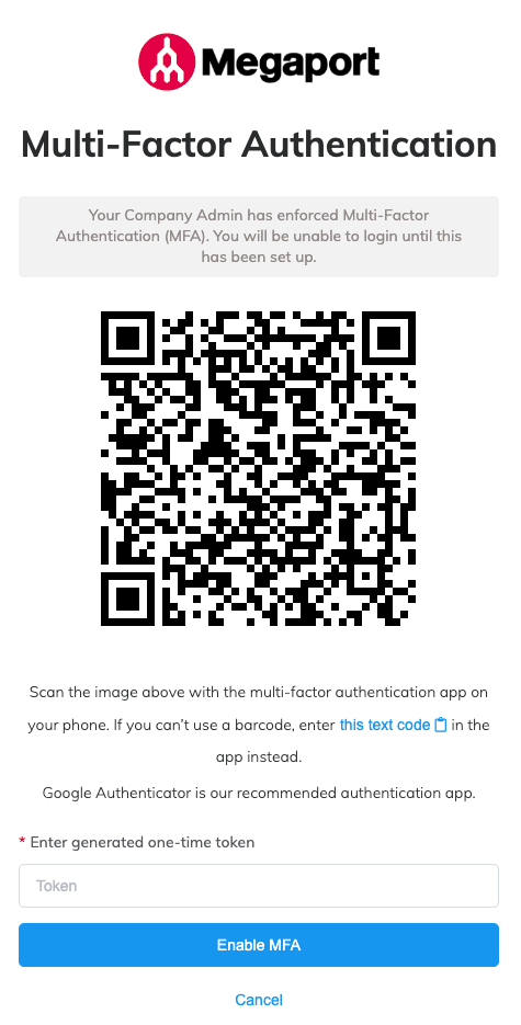 Set up Multi-Factor Authentication