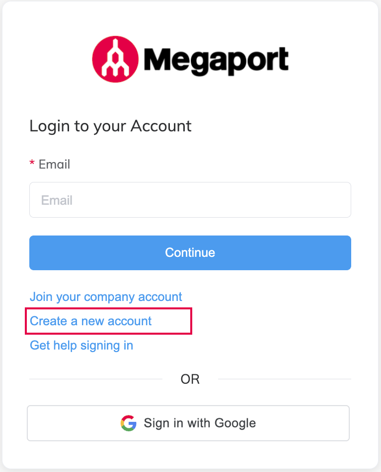 Create Account