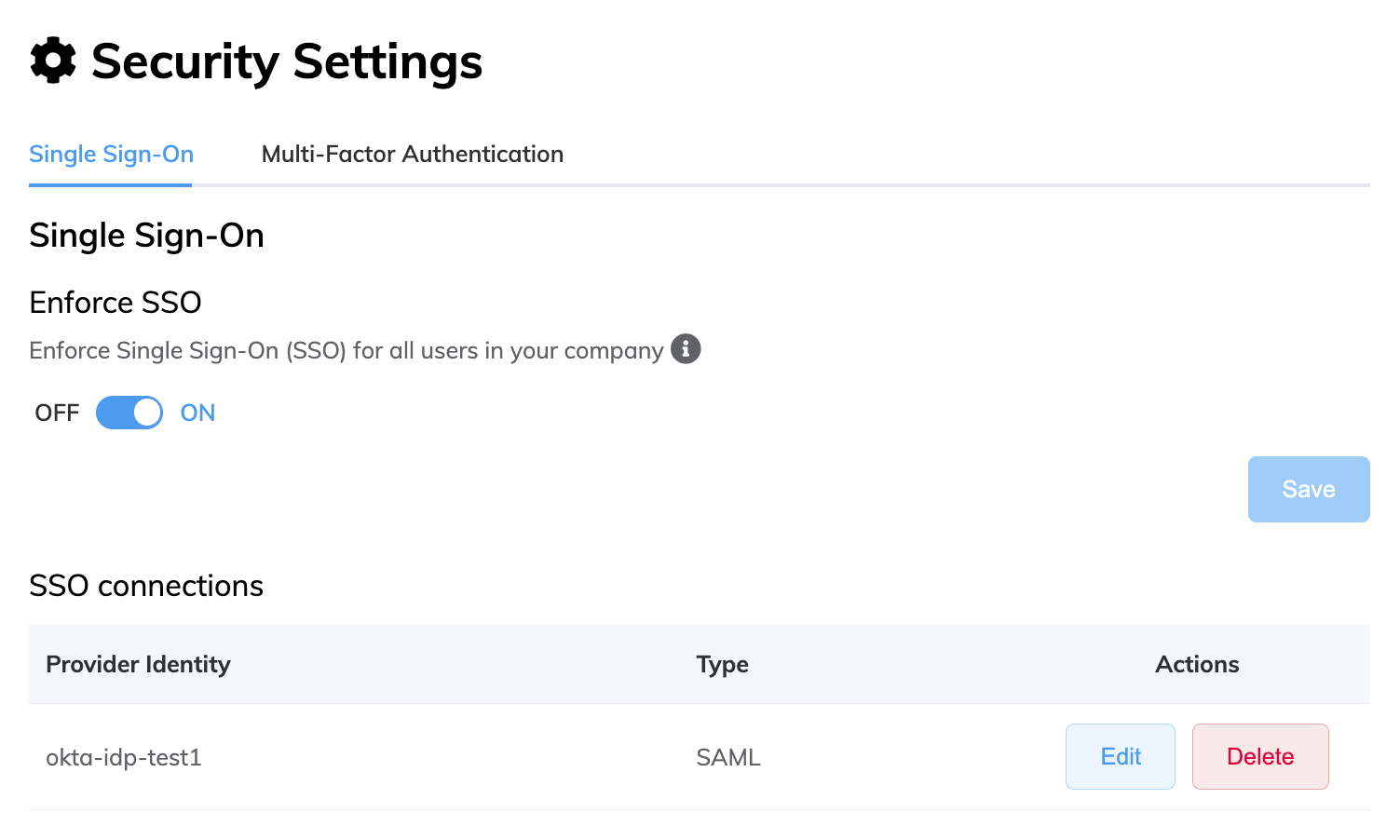 Global SSO Setting