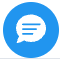 This image shows the icon that you click to start a chat with support. It is a blue circle that contains a white speech bubble. It is usually in the bottom right hand corner of the screen