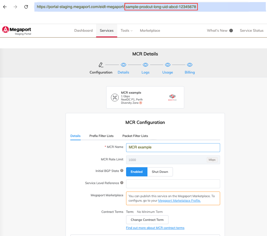 You can find the product long UID in the portal