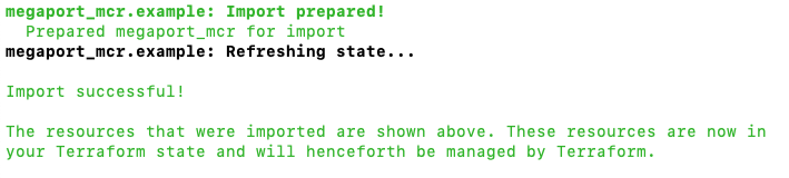 Import successfully message